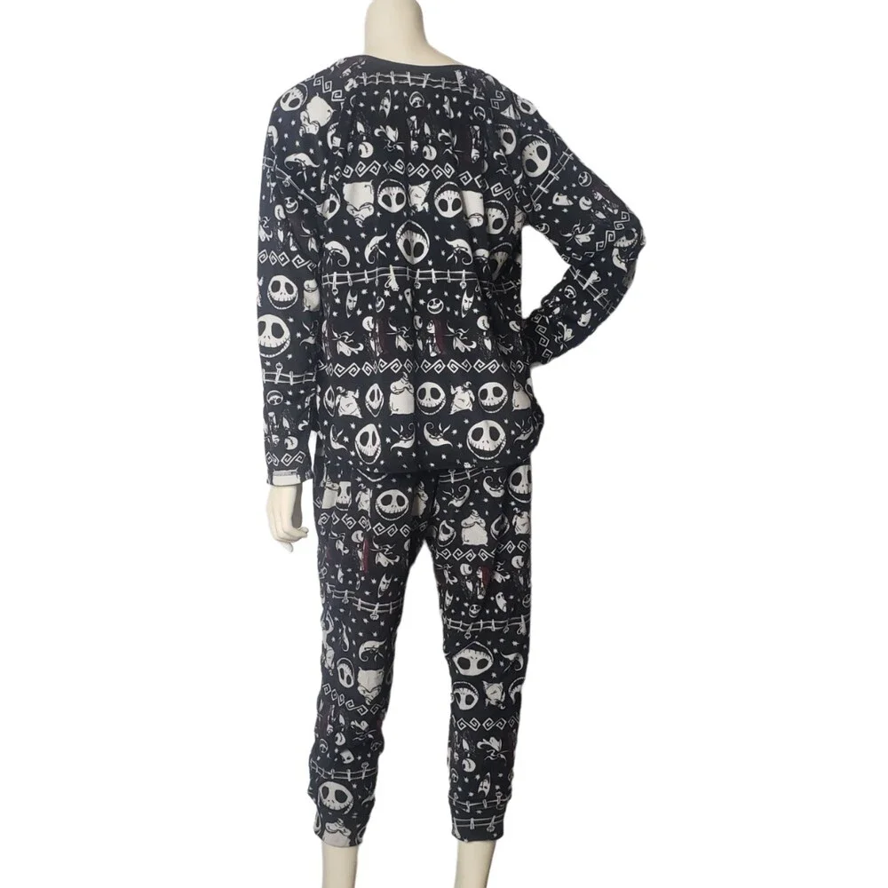 NIGHTMARE BEFORE CHRISTMAS Sleepwear Black Pajamas Top & Bottom Size XL - Picture 2 of 10